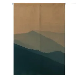 Curtain Chinese Style Landscape Painting Door Home Bedroom Partition Living Room Bathroom Hanging Noren Decor