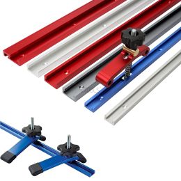 Woodworking T-tracks Slot Mitre Track Jig 300-500MM Chute Rail Aluminium 19x9.5mm Table Saw Router Table Mitre Gauge Fastener Rod