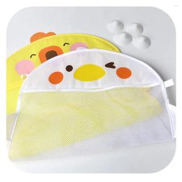 Storage Boxes Capacity Bath Toy Organiser Children Bathtub Holder Cartoon Print Bag With See-through Mesh For Baby