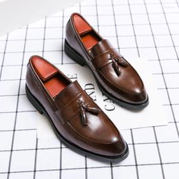 Casual Shoes Mens Dress Spring Wedding Fashion Office Suit High Quality Leather Comfy Business Man Formal Loafers Summer For Men