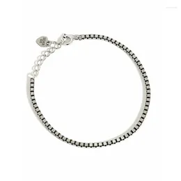 Link Bracelets 2mm Box Chain & Real 925 Sterling Silver Bracelet For Women Ladies