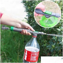 Sprayers New High Pressure Manual Air Pump Sprayer Adjustable Drink Bottle Spray Head Nozzle Garden Watering Tool Agricture Tools Whol Dhegy