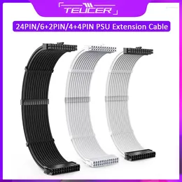 Computer Cables TEUCER Extension Power Supply Cable 24-pin A TX/EPS/8-pin PCI-E GPU/8pin CPU/6-pin PCIE/4-Pin CPU With Combs