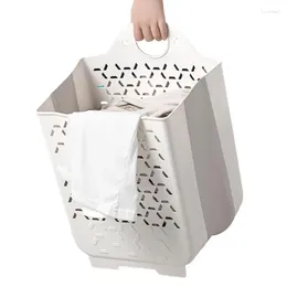 Laundry Bags Clothes Basket Folding Wall Hampers For Bedroom Collapsible Baskets Space-saving Wall-mounted Hollow