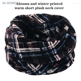 Bandanas Unisex Soft Scarf Double Layer Knitted Neck Scarves Warmer Outdoor Cycling Fleece Tube Snood Ring For Men Women