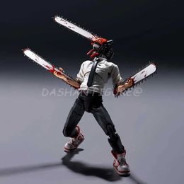 Action Toy Figures 15cm animated chainsaw human Danji action diagram combined with mobile PVC series doll animation electric saw demon diagram model toy T240524