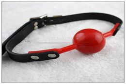 Open Mouth Bondage Red Silicone Ball Gags With Copper Lock Passion Flirting BDSM Sex Product Toy9474687