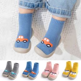 First Walkers Preschool Winter Shoes Cartoon Animal Warmth Newborn Baby Shoes Baby Shoes Knitted First Step Walker Soft Socks Shoes Boys d240525