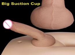 Soft Skin Feel Realistic Thick Large Dildo Gay Masturbators Silicone Dick Big Suction Cup Penis Anal Plug Sex Toy for Men Women1076715122