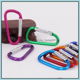 Carabiners Large Carabiner Keyrings Key Chain Outdoor Sports Camp Snap Clip Hook Keychains Hiking Aluminium Metal Stainless Steel Cam D Otigq
