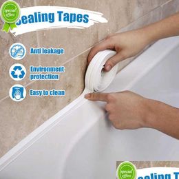Wall Stickers New Pvc Sealing Strip Tape Bathroom Bath Toilet Cak Self Adhesive Waterproof Mildew Proof Tapes For Kitchen Sink Corner Dhvez