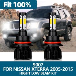 2Pcs LED Headlight 9007 6000K High Low Beam Bulbs Kit For Nissan Xterra 2005 2006 2007 2008 2009 2010 2011 2012 2013 2014 2015
