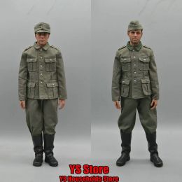 2 Styles M40 M36 In Stock 1/6 WWII Military Soldier Uniform Pants Combat Boots Elevator Clothes Set for 12" Moveable Figure Body