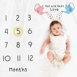 Play Mats Baby Milestone Blanket Infant Photo Props Background Mats Portray Diaper Baby Calendar Grow Backdrop Cloth Photography Accessory