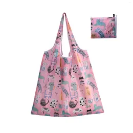 Storage Bags Large Shopping Bag Reusable Eco Grocery Package Beach Toy Shoulder Pouch Foldable Tote