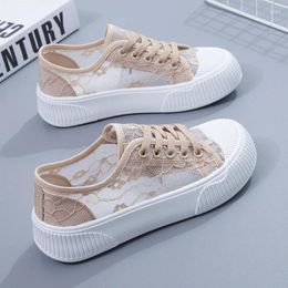 Casual Shoes Summer Women Lace 2024 Style Mesh Breathable Fashion Versatile Lightweight And Comfortable Sneakers