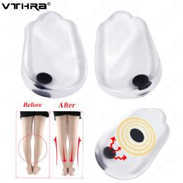 Magnet Orthotic Insoles XO Legs Silicone Gel Arch Support Pads Flat Foot Orthopaedic Insert Pain Relief High Heel Shoe Unisex Man