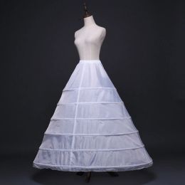 Women Crinoline Petticoat White Hoop Skirt Floor / Knee Length Ball Gown Slip Girls Underskirt for Wedding Bridal Dress