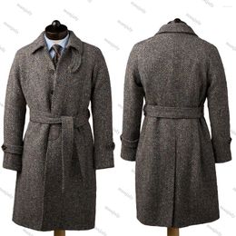 Men's Suits Classic Winter England Style Woollen Overcoat Men Thick Custom Made Double Breasted Pocket Coat Casual Warm