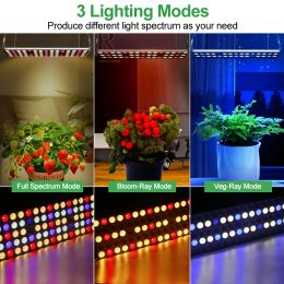 Dimmable LED Grow Light Full Spectrum 750W with Timer for Indoor Tent Garden Hydroponics Seedling Veg Bloom Plant Aquarium Lamp
