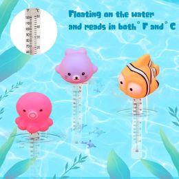 Ocean 3D Animal Floating Pool Thermometer Hot Tub Swimming Pools for Indoor Outdoor Temperature Measuring Supplies Dropshipping