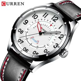 CURREN Mens Watches Top Luxury Brand Men Leather Watches Casual Quartz Wristwatch for Men Relogio Masculino Clock Male Business 292D