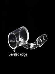 Whole smoking OD25mm flat beveled edge Quartz Banger Clear Joint 10mm 14mm 18mm Male Female Quarts Domeless Nails For oil dab 5852532