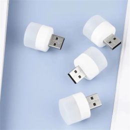USB Plug Light Computer Mobile Power Charging Small Book Lamps LED Eye Protection Reading Lamp Small Round Night Lights LL