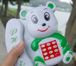 Toy Phones Cute cartoon bear baby music toy phone has the opportunity to sing on battery powered educational plastic sound S2452433 S2452433