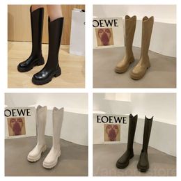 the row womens designer boots Platform zipper Combat ankle boots Martin boots winter womens shoes Chelsea biker boots Black brown