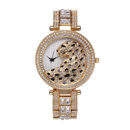 luxury designer jewelry women diamond leopard watch Gold Bracelet Wristwatches Luxury watch nice casual new female clock 299B