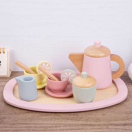 Kitchens Play Food Wooden tea party/cake set toys pretend to play with food learn role-playing games childrens toys d240525