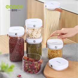 Storage Bottles ECOCO Airtight Food Container Portable Sealed Jar With Handle BPA-Free Stackable Canisters For Pantry Organizer