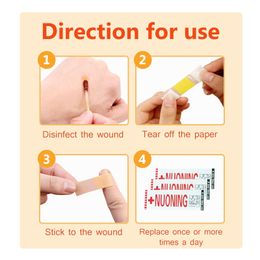 50/100Pcs Waterproof Band-Aids Wound Dressings Bandages First Aid Medical Anti-Bacteria Wound Plaster Home Travel Emergency Kits