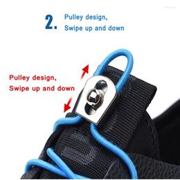 Shoe Parts Round Sport Laces Without Tying Quick Release Adjustable Metal Buckle For Men Women Elastic Sneakers Shoes Accessories