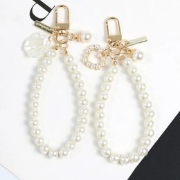 1PC Bag Pendant Keychain Mobile Phone Case Chain Pearl String Decoration Accessory DIY Buckle Ring Hook Key Holder 240524