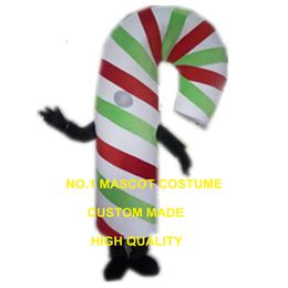 cheap promotion Christmas candy cane mascot costume adult to wear for sale cartoon holiday food theme carnival dress 2593 Mascot Costumes