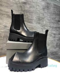 2022 men039s boots Triangle toe shape Strike laceup boots stretch hightop shoes Trooper square toe leather5918522
