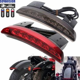 Motorcycle Chopped Fender Edge Tail Light Amber Turn Signal LED Red Stop Brake Rear TailLight for Harley Sportster XL 883 1200