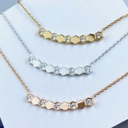 Pendant Necklaces Advanced Design S925 Sterling Silver Honeycomb Necklace for Women Elegant Fashion Brand Luxury Jewellery Party Gift T240524
