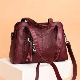 Shoulder Bags Luxury Handbags Women Designer High Quality Many Pockets Soft Leather Casual Crossbody For 2024 Sac