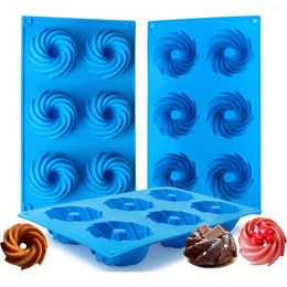 Baking Moulds 3PCS Mini Bundt Cake Pan 6Cavity Heritage Bundtlette Silicone Mold For Non Stick Fancy Molds Fluted Tube