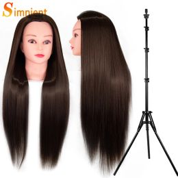 100% High Temperature Fibre Blonde Hair Mannequin Head Training Head For Braid Hairdressing Manikin Doll Head With Wig Tripod