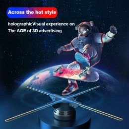 65cm 3d Fan Hologram Projector Advertising Display Wifi Real-Time Led Sign Holographic Lamp Player 3D support Images and video