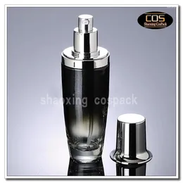 Storage Bottles 100pcs LGX40 100ml Black Empty Glass For Cosmetic Lotion Pump Bottle Supplier Packaging