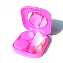 7Color Mini Contact Lens Case Container with Mirror Women Contact Lenses Box Eyes Contact Lens Storage Box Lovely Travel Kit Box