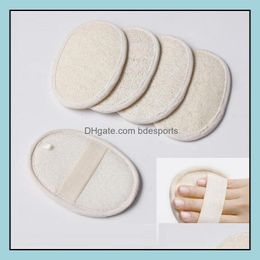 Bath Brushes Sponges Scrubbers Natural Exfoliating Loofah Pad For Body Scrubber Strap Skin Shower Sponge Cleaning Brush Mas Spa R Otipj