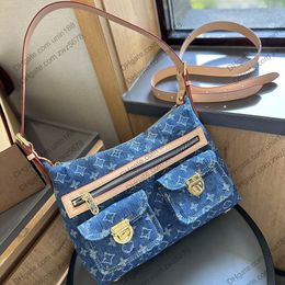 24ss Women Shoulde Denim Bags Diagonal Crossbody Bag For Ladies Luxury Designer Handbag Card Holder Wallet Messenger Bag Pouch purse 30cm