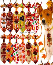 Dog Apparel Supplies Pet Home Garden Thanksgiving Dogs Bow Tie Xmas Cat Collar Puppy Neckties Grooming Funny Festival Accessorie6559470