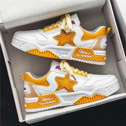 Casual Shoes 2024 Fashion Yellow Star Chunky Mens Skateboard Sneakers Non-slip Breathable Men Sports Comfortable Man Trendy Snea